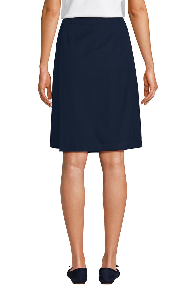 Solid A Line Tab Skort Top of Knee, Alternate, color, Classic Navy