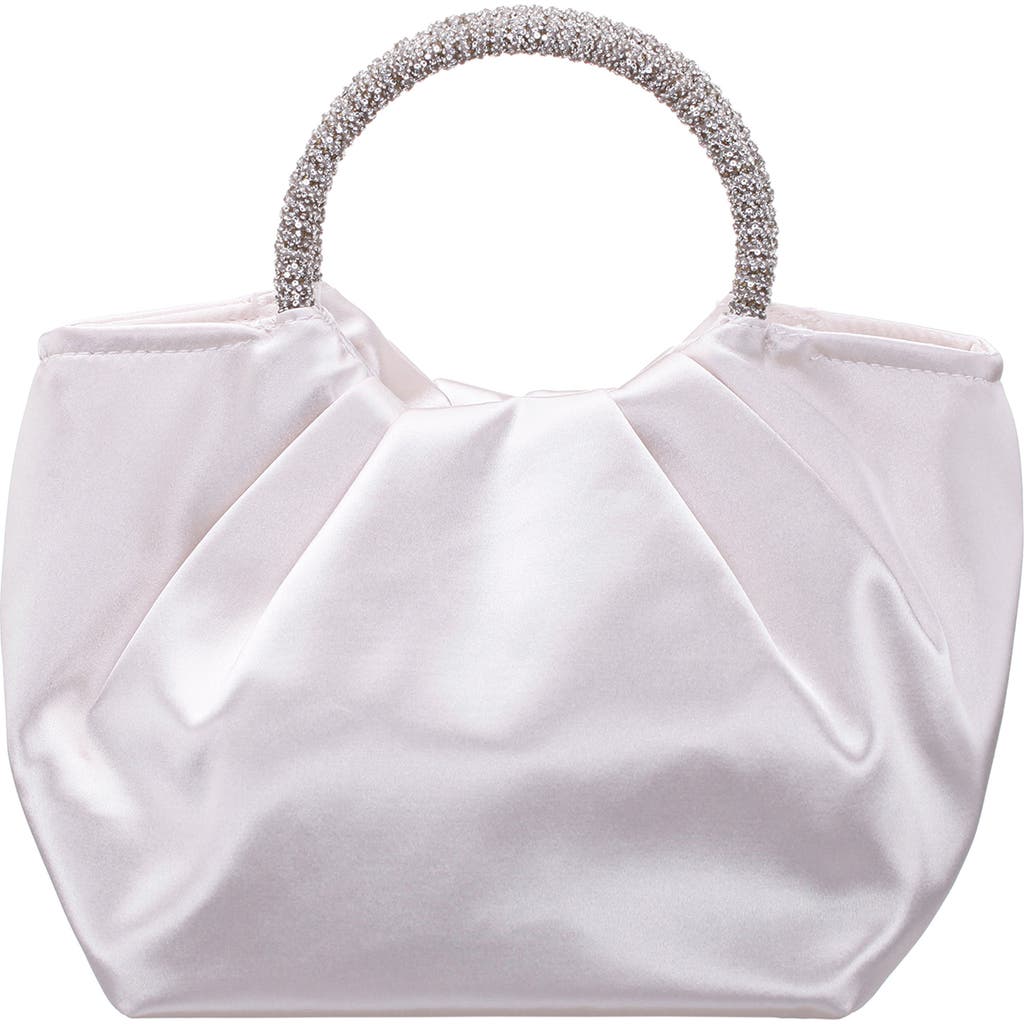 Nina Fancy Top Handle Clutch In Ivory