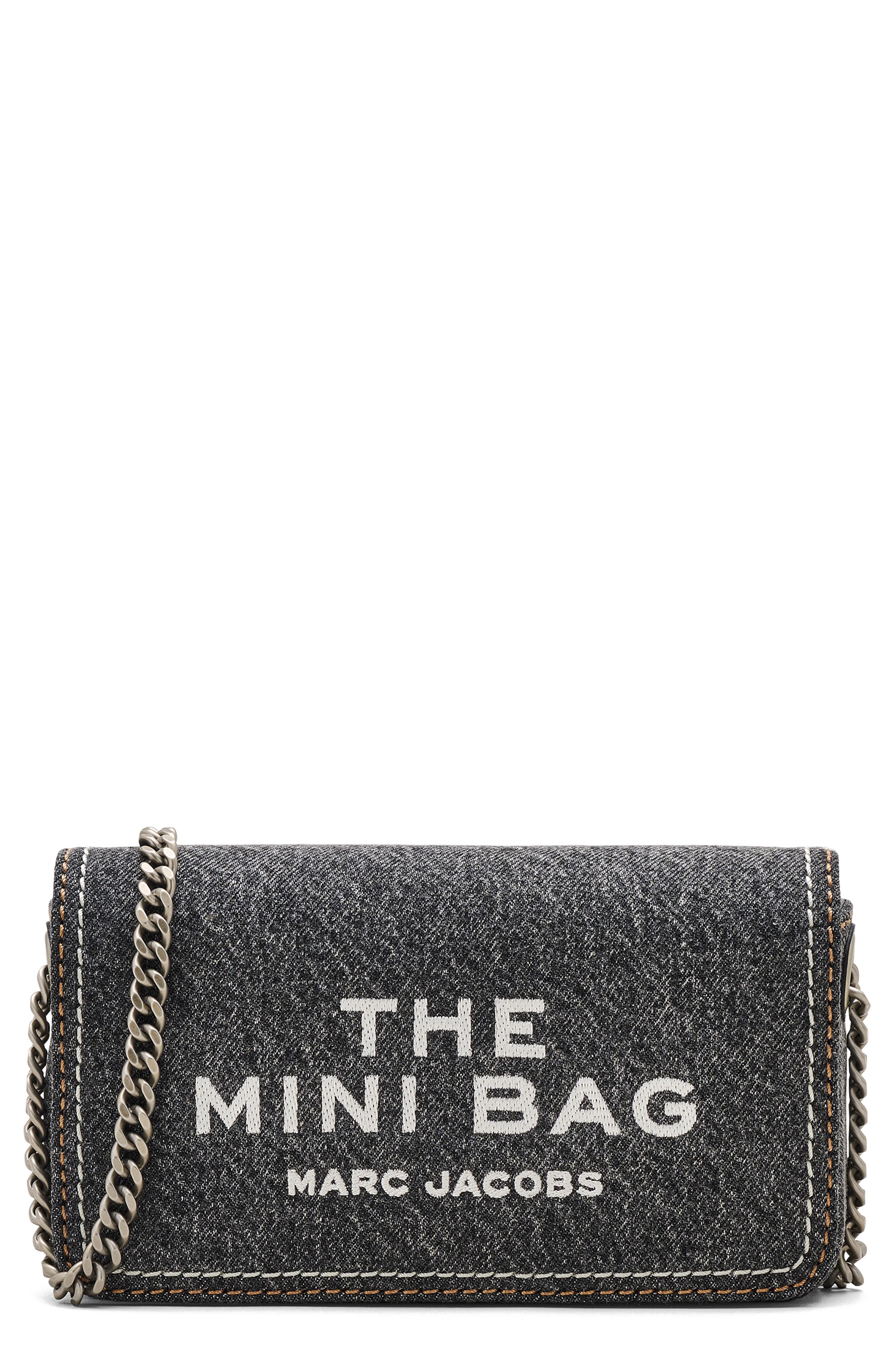 Marc Jacobs The Mini Denim Crossbody Bag, Main, color, 