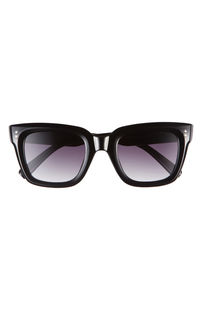 Vince Camuto 117mm Square Sunglasses, Main, color, Black
