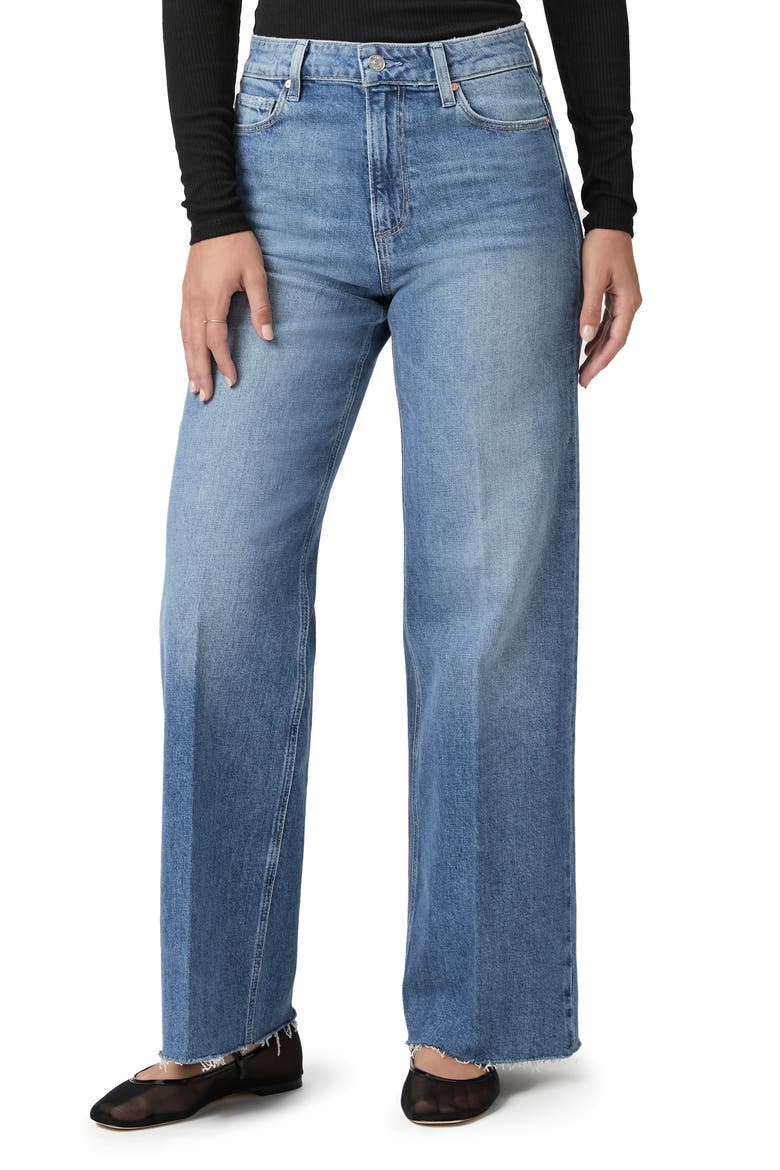 Anessa High Waist Raw Hem Wide Leg Jeans, Main, color, ARCHIVES