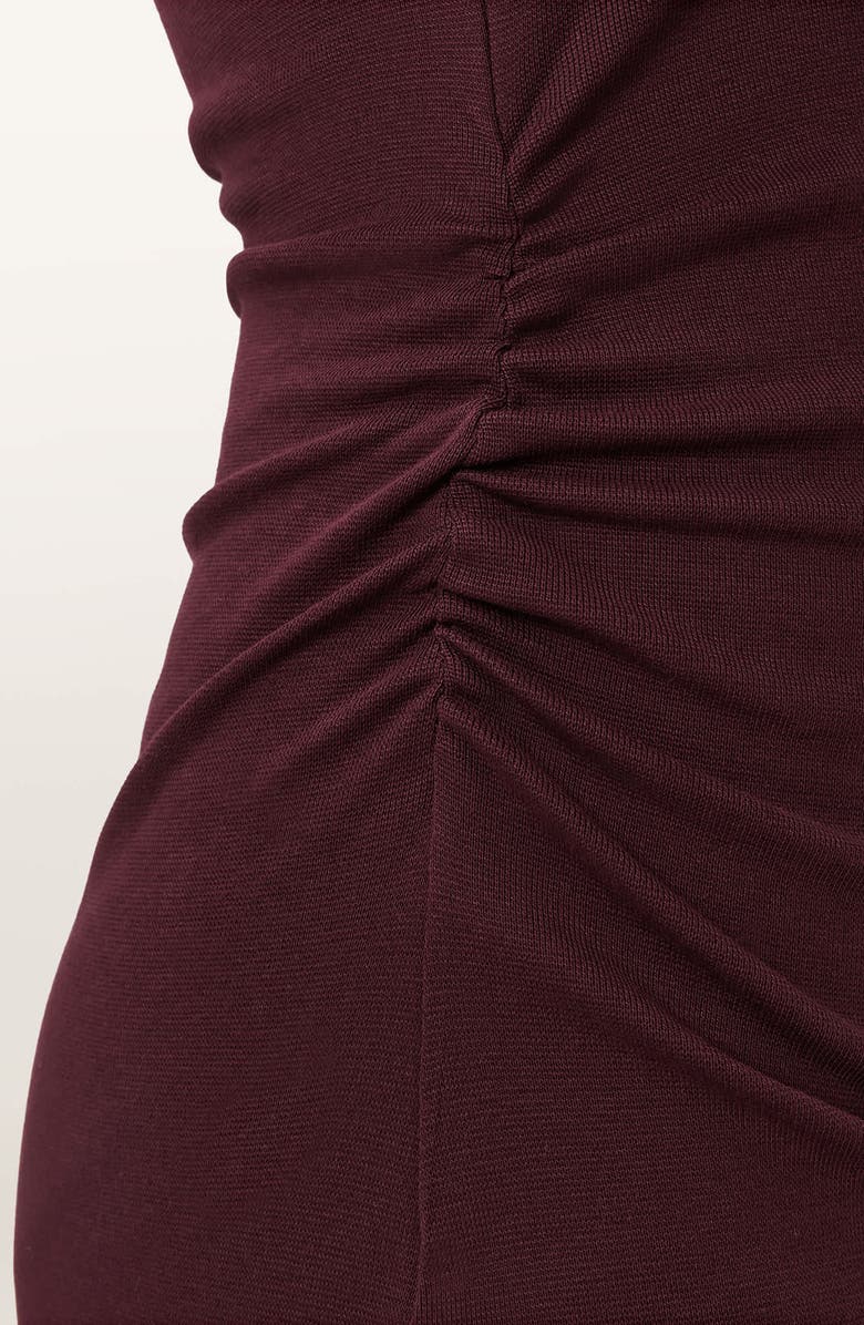 AllSaints Katarina Ruched Side Maxi Dress, Alternate, color, Oxblood Red