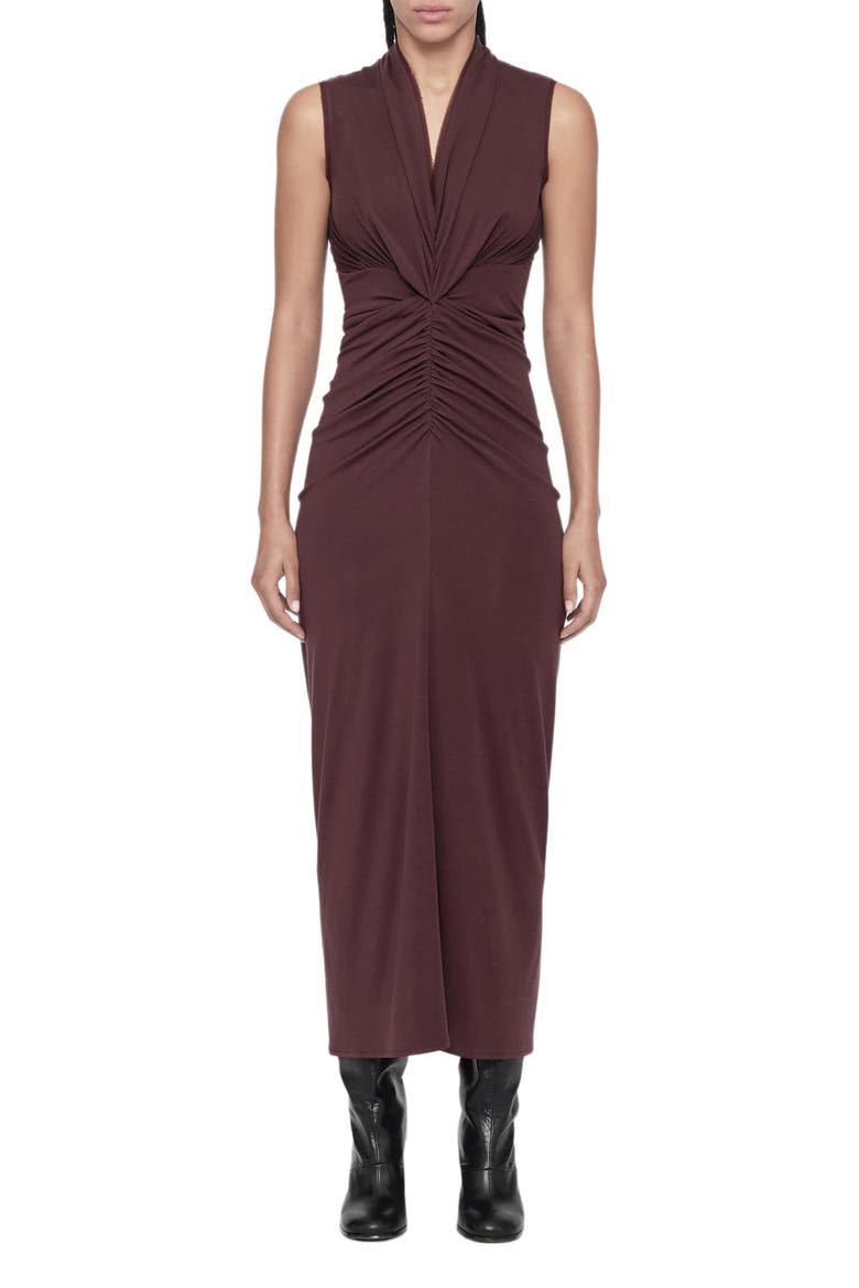 Dariya Sleeveless V-Neck Dress, Main, color, OXBLOOD RED