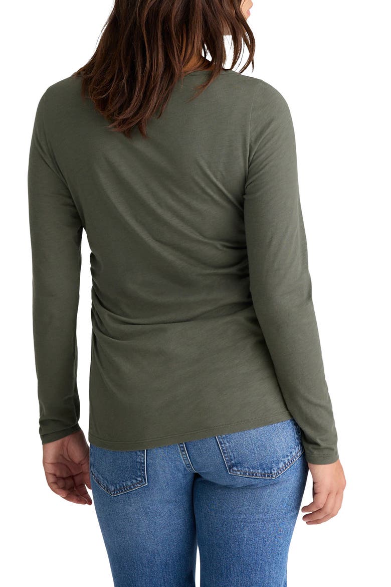 Ruched Long Sleeve Top, Alternate, color, SMOKY LAUREL