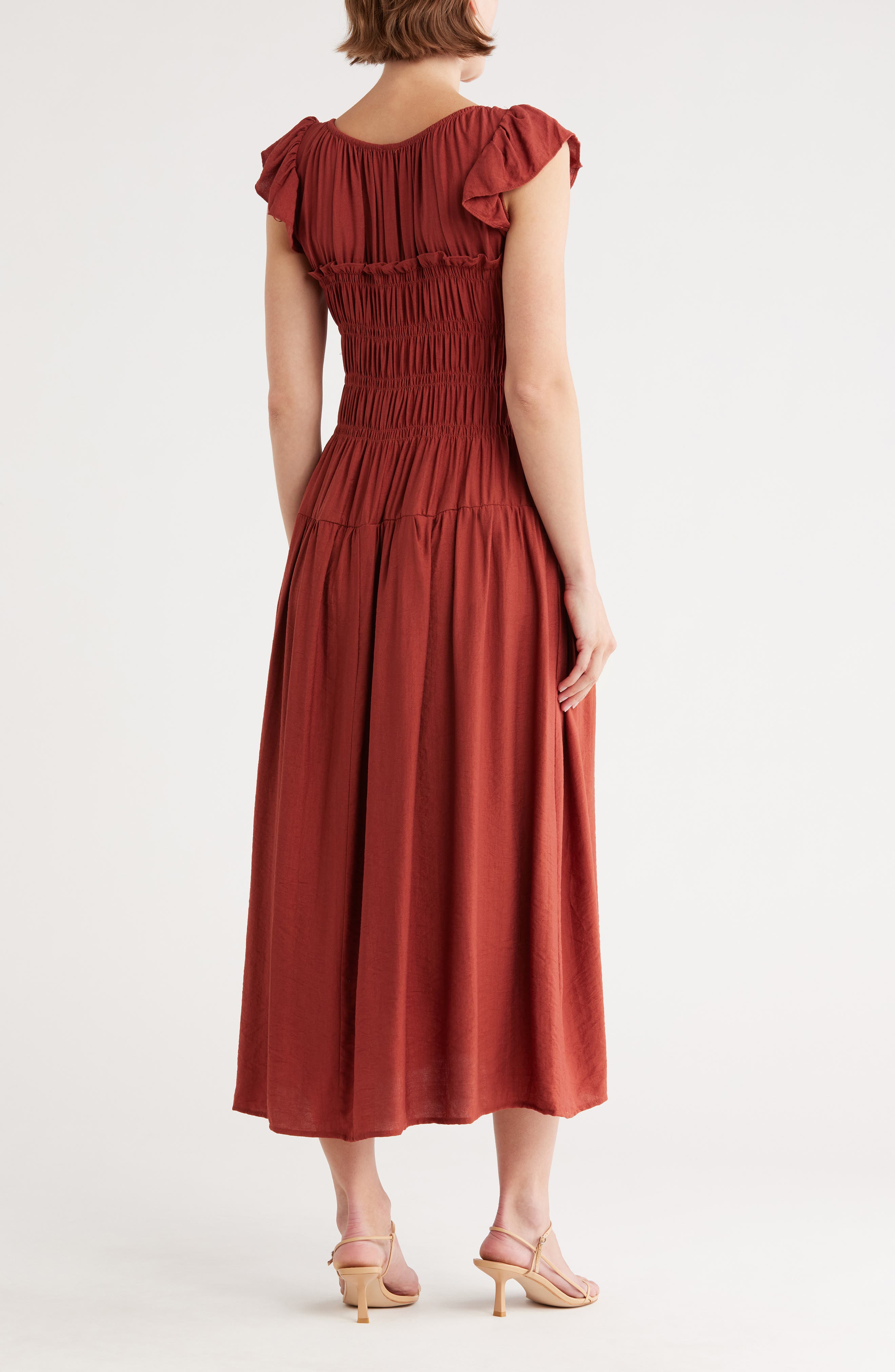 Shirred Maxi Dress - image 4