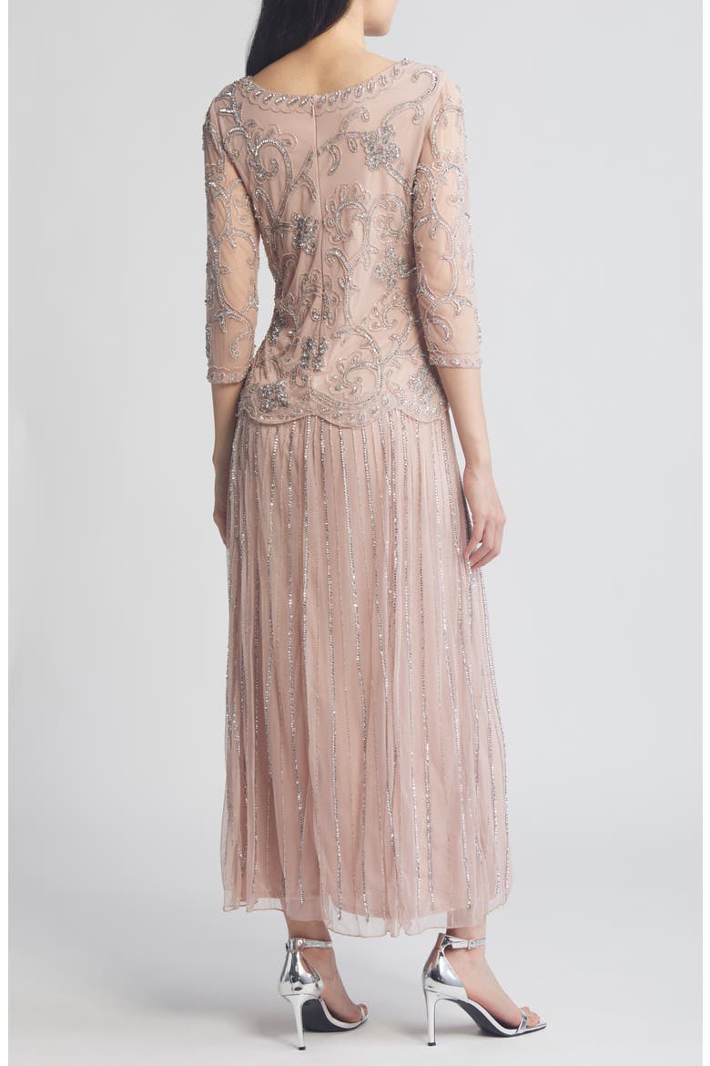 Beaded Chiffon Gown, Alternate, color, LILAC 531