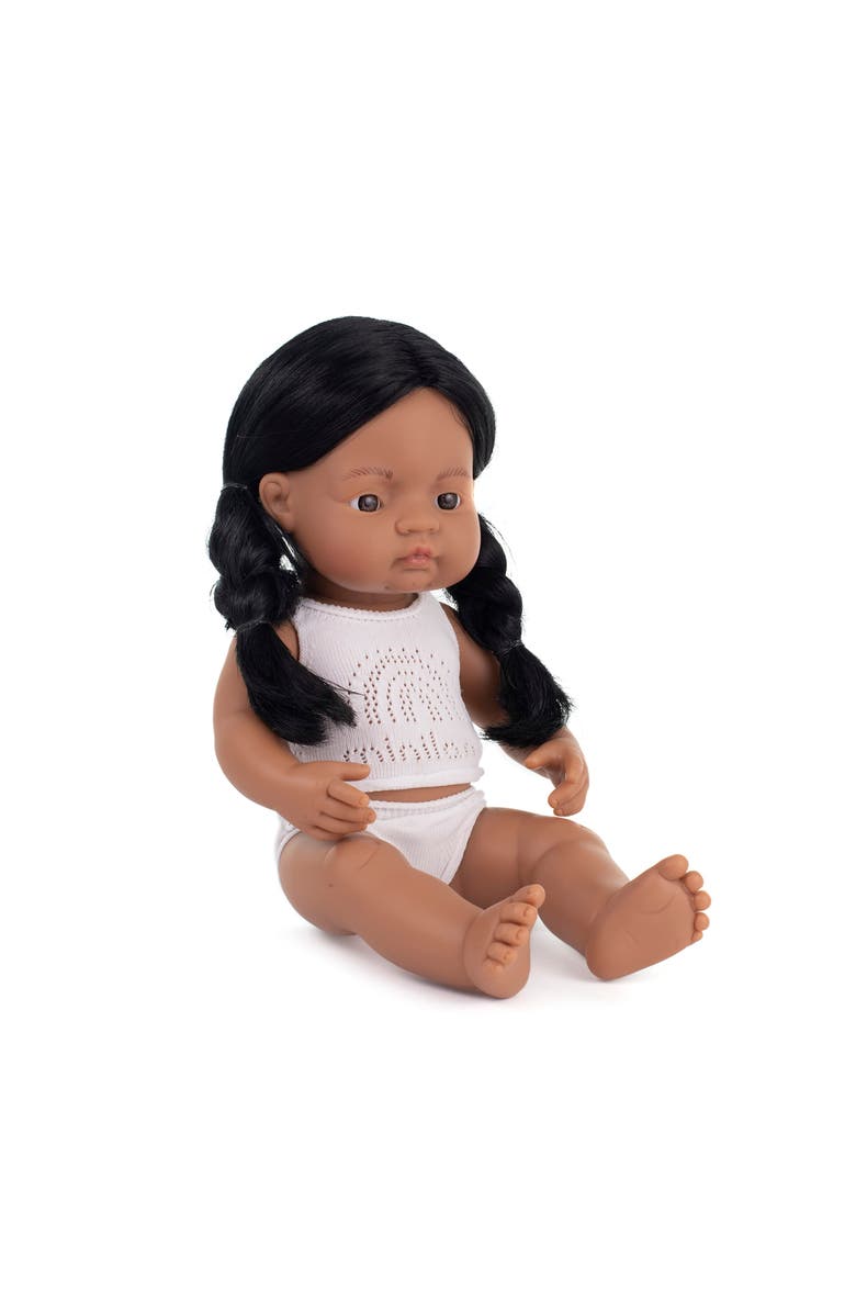 Miniland Baby Doll Native American Girl 15'', Main, color, Multi