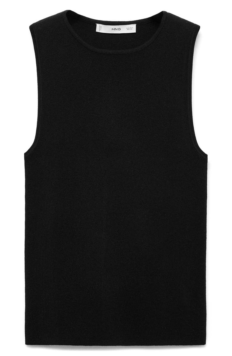 MANGO Sleeveless Sweater, Alternate, color, Black