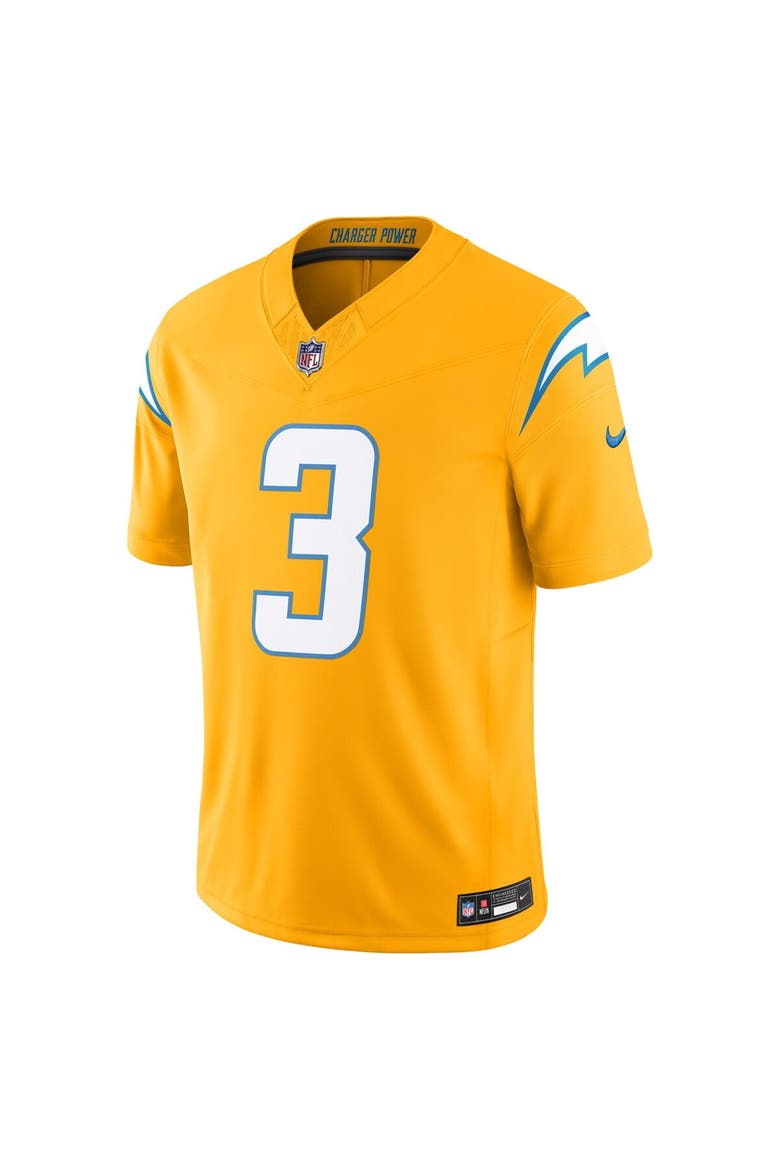 Men's Nike Derwin James Jr. Gold Los Angeles Chargers Alternate Charger Power Vapor F.U.S.E. Limited Jersey, Alternate, color, Gold