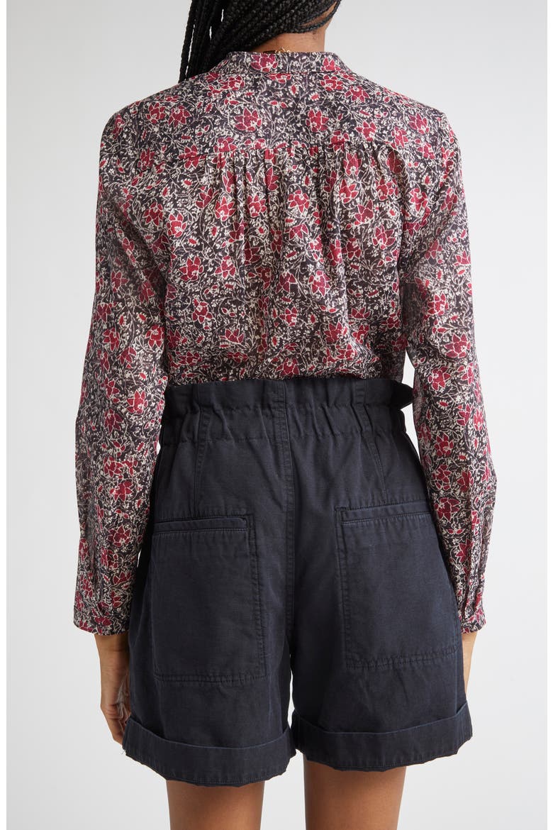 Maria Floral Cotton Top, Alternate, color, CRUSHED BERRY
