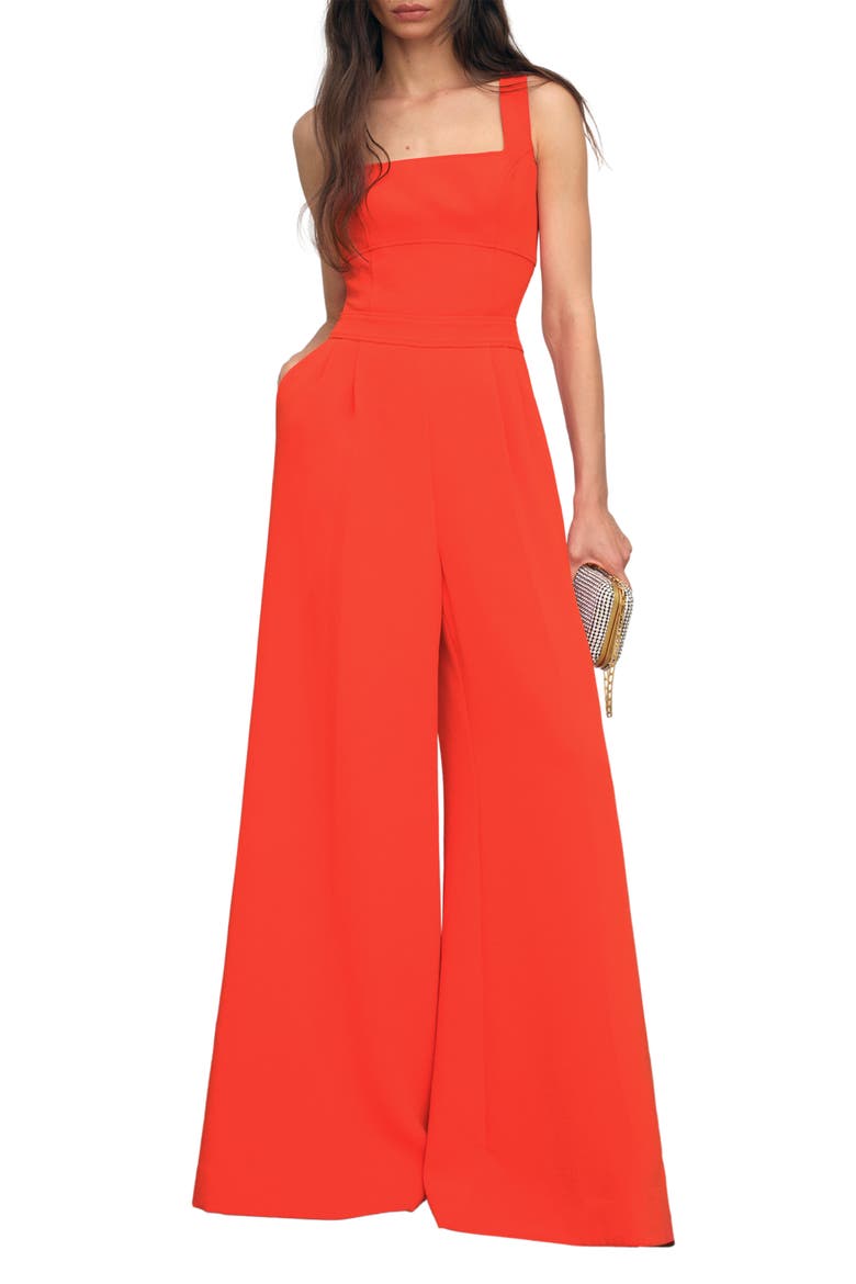 Dion Sleeveless Wide Leg Jumpsuit, Main, color, ORANGE