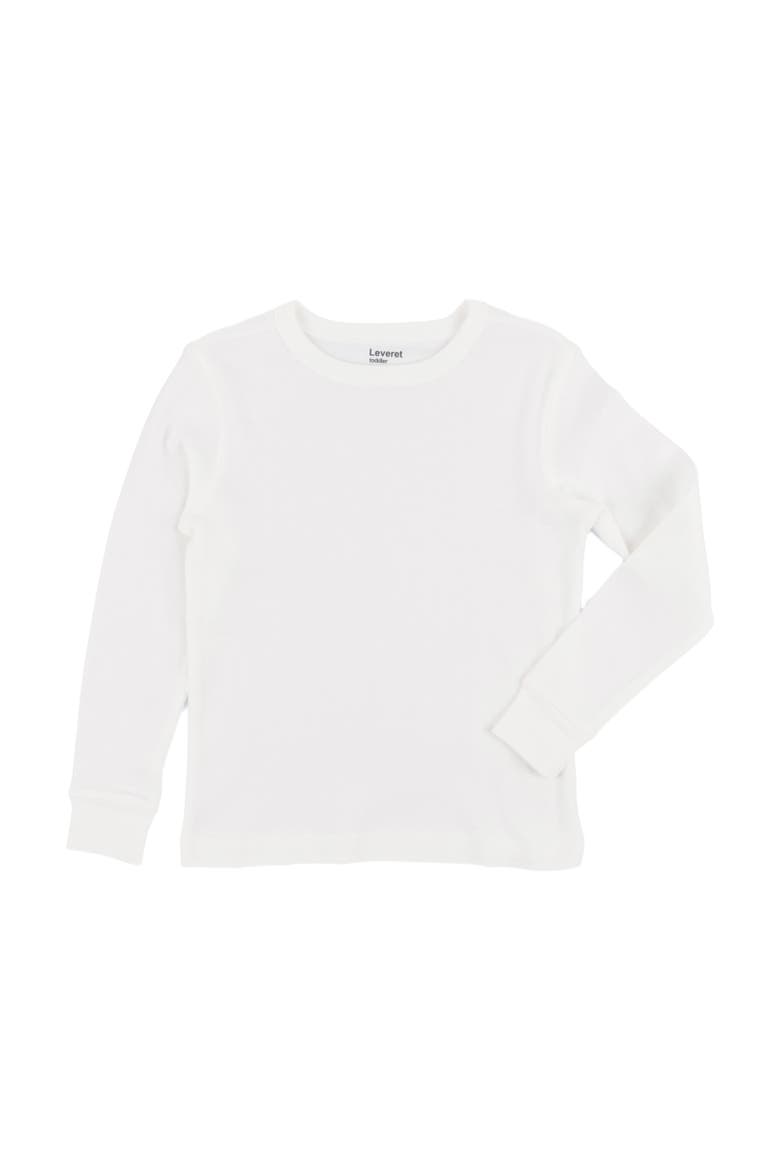Kids Long Sleeve T-Shirt, 100% Cotton, Solid Colors, Alternate, color, WHITE