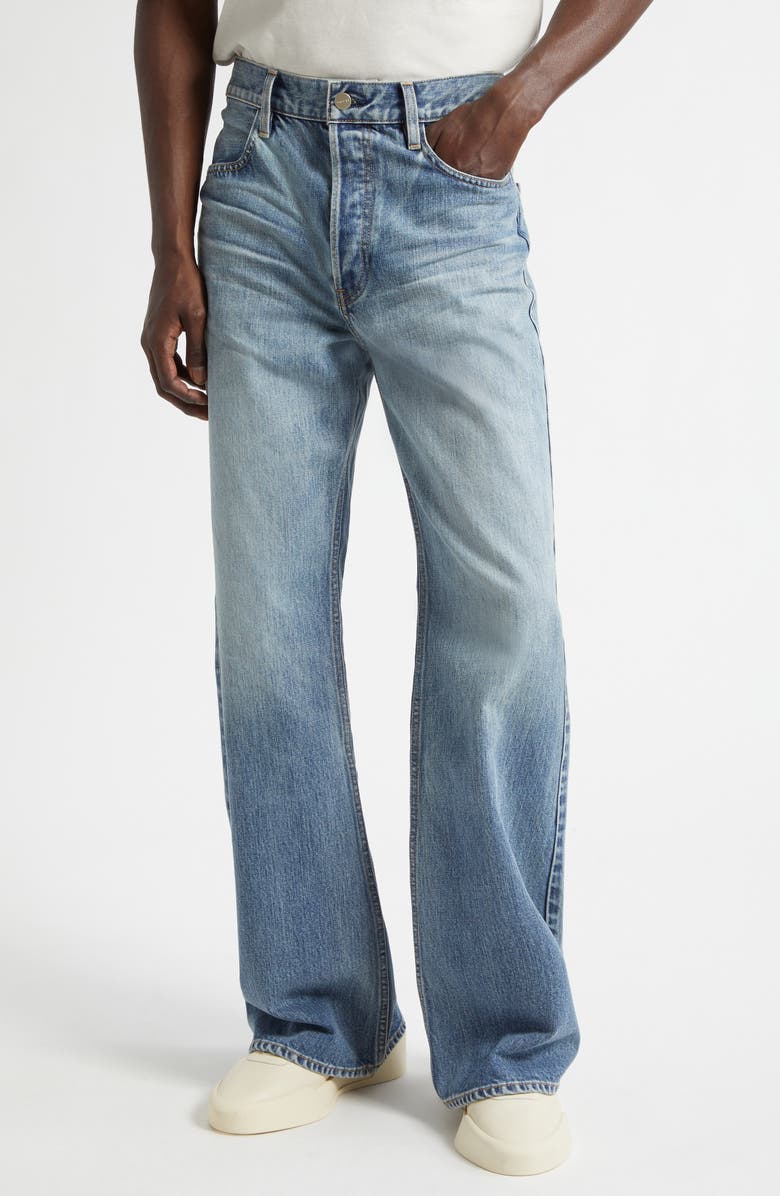 Fear of God 70s 5 Pocket Relaxed Bootcut Jeans, Main, color, Medium Indigo