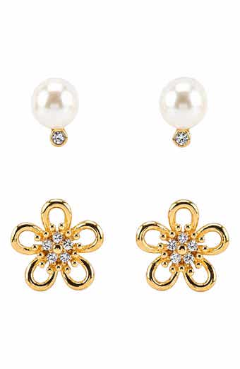 Set of 2 Flower Stud Earrings