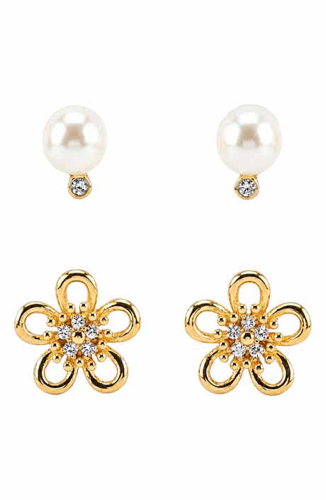 Set of 2 Flower Stud Earrings