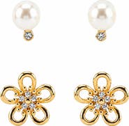 Laura Ashley Set of 2 Flower Stud Earrings