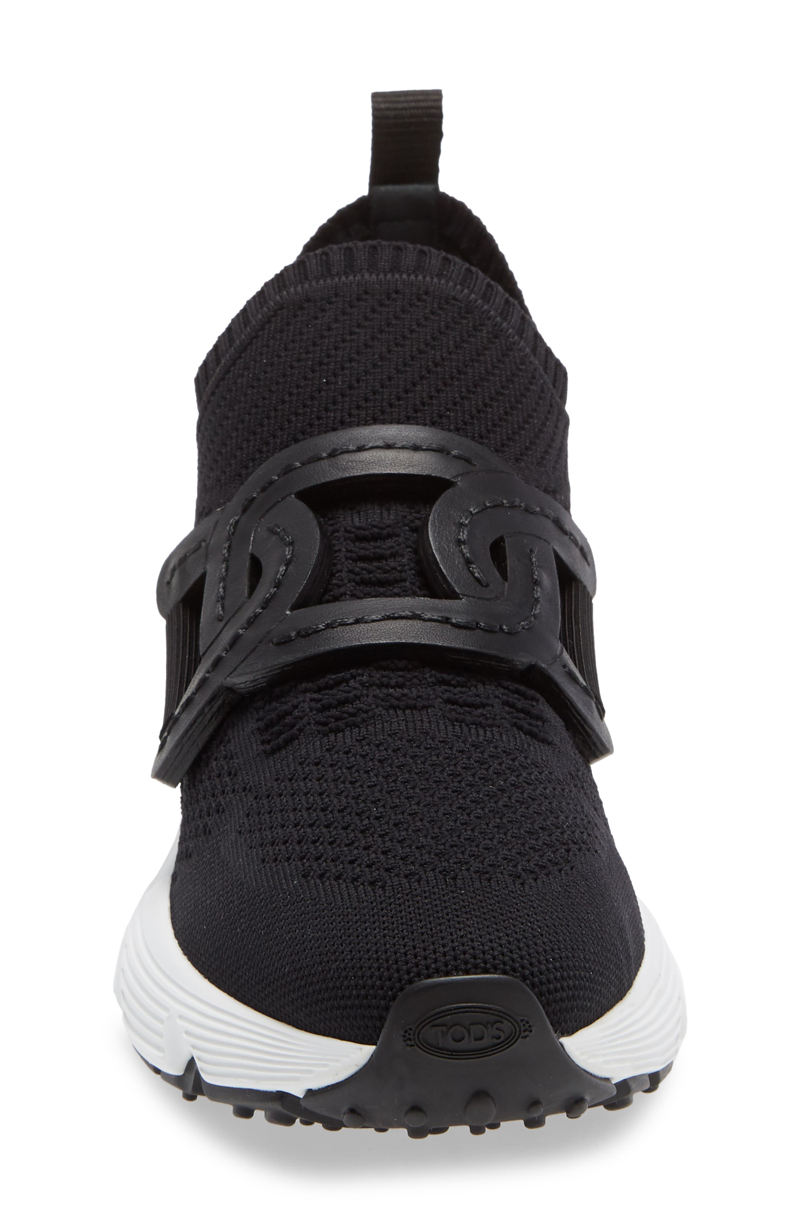 Tod's Kate Chain Detail Sneaker, Alternate, color, Black