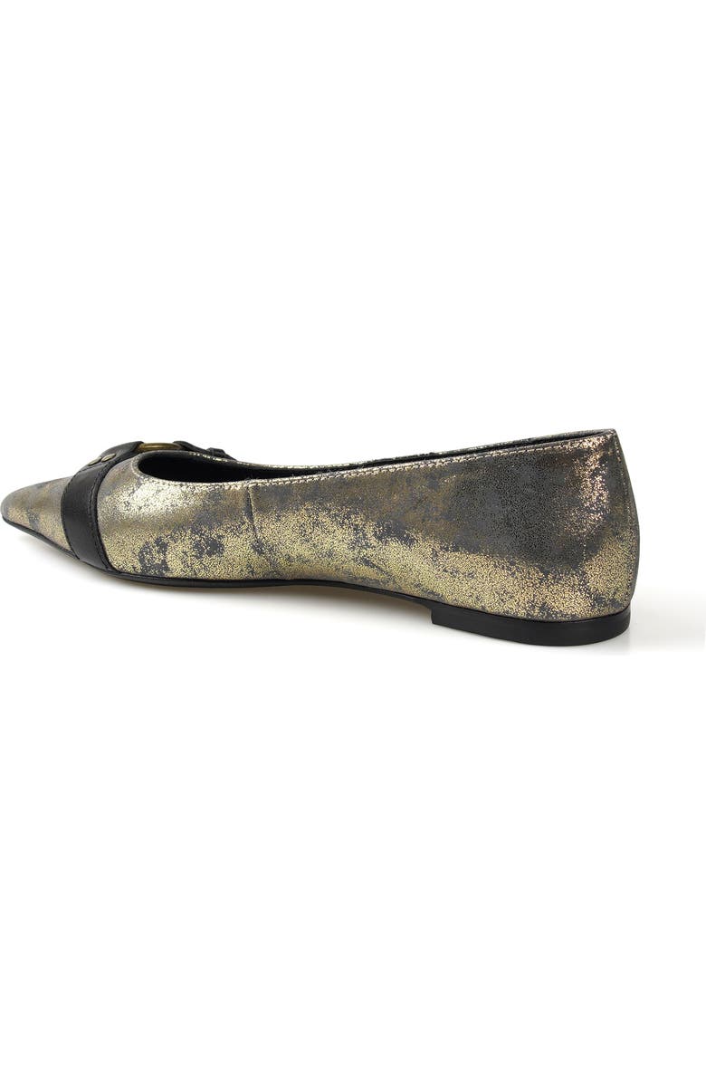 ZIGI Hilo Pointed Toe Flat, Alternate, color, Gold Leather