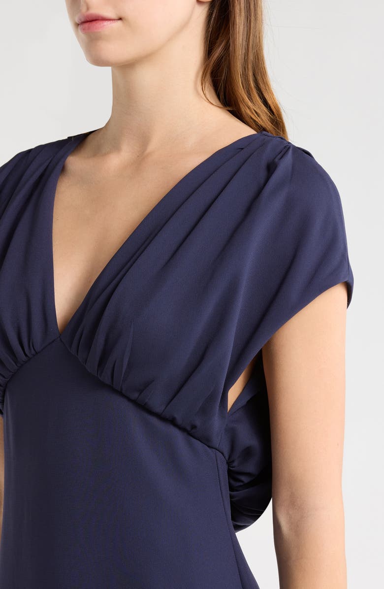 STAUD Char Empire Waist Dress, Alternate, color, Navy