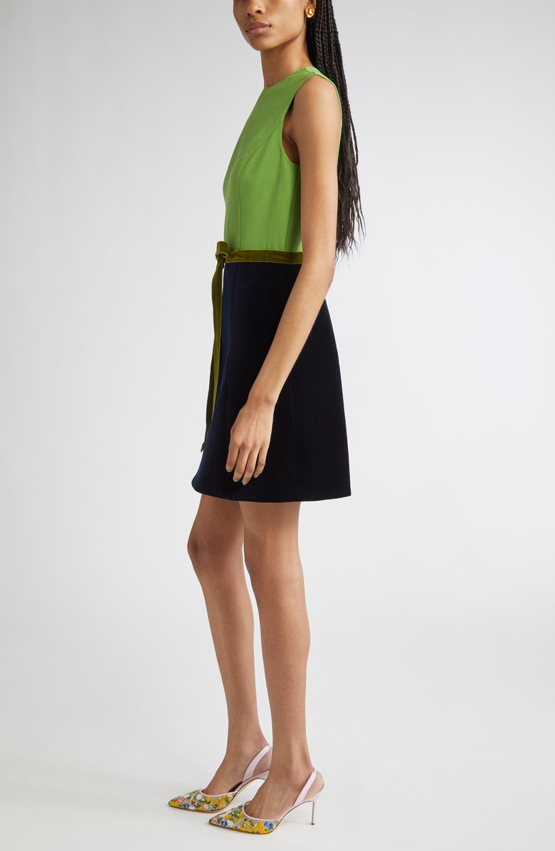 Oscar de la Renta Mixed Media Minidress, Alternate, color,