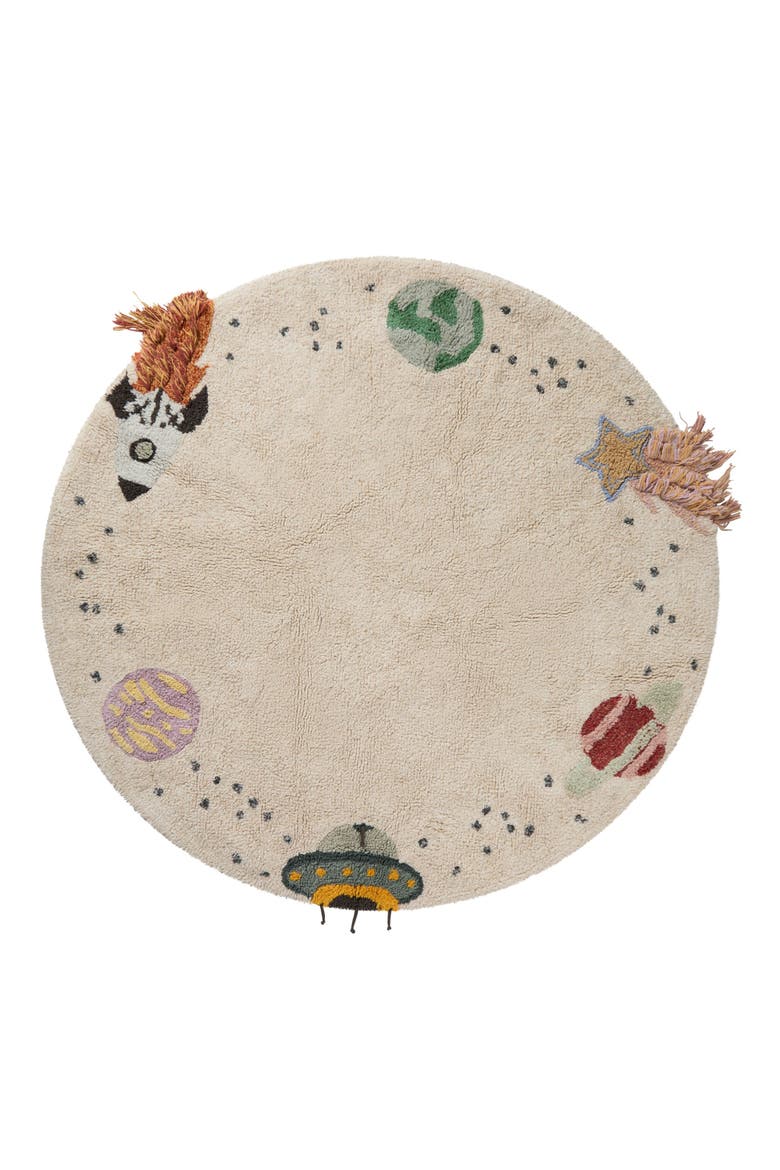 Interstellar Cotton Blend Washable Rug, Main, color, NATURAL