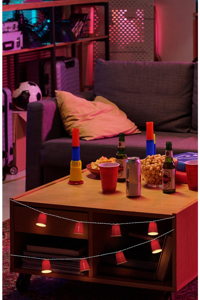 Solo Cup String Lights, Alternate, color, RED