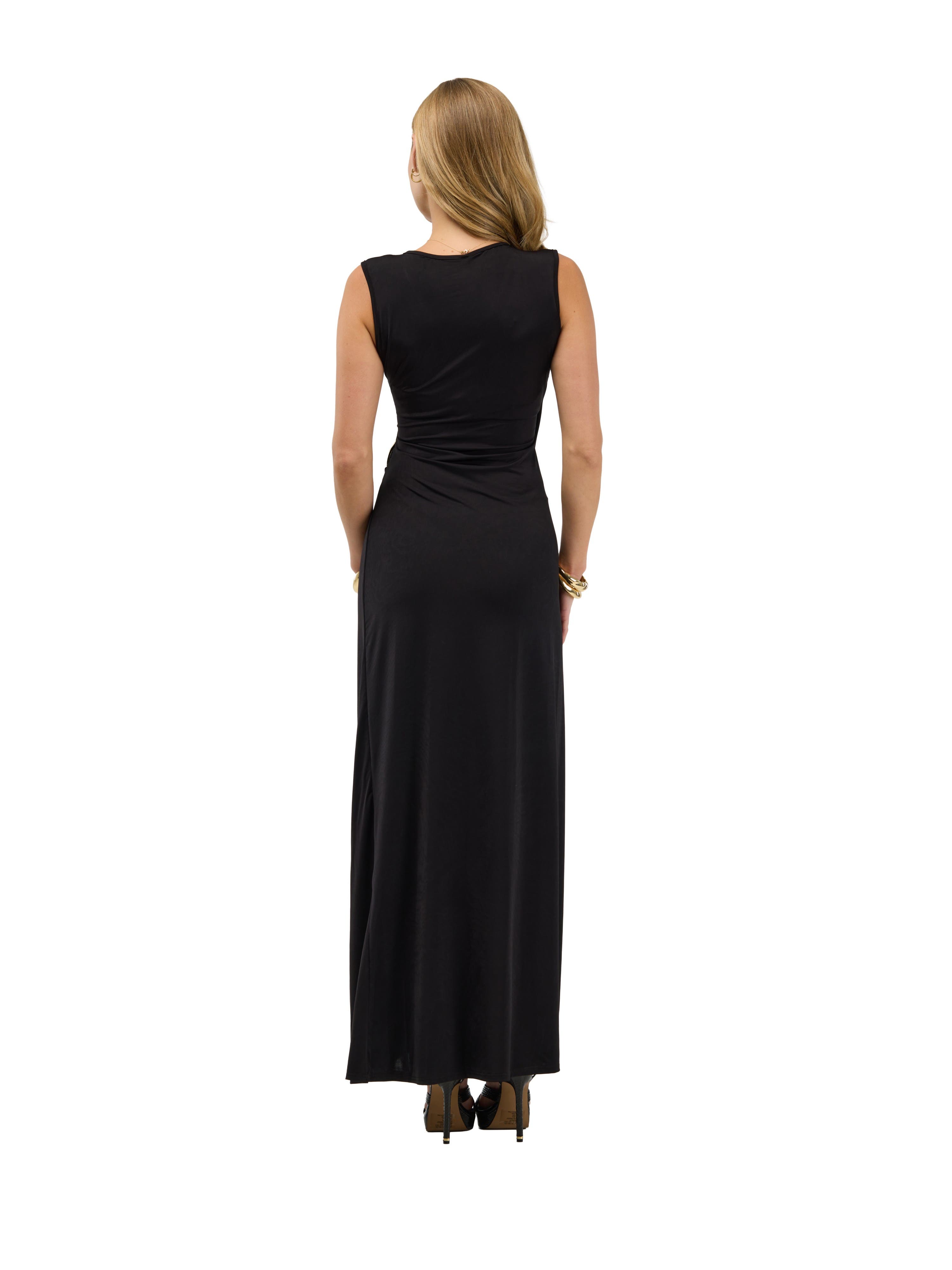 24seven Comfort Apparel Elevate Womens Sleeveless V Neck Wrap Maxi ...