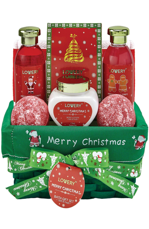 Strawberry & Sandalwood Merry Christmas Spa Gift Basket