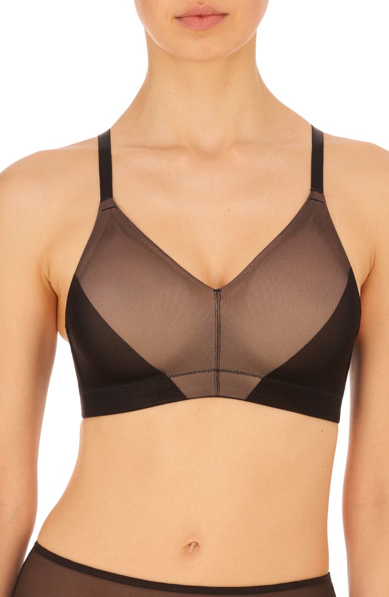 Natori Side Effect Side Support Wireless Bra, Main, color, Blk/ Cafe