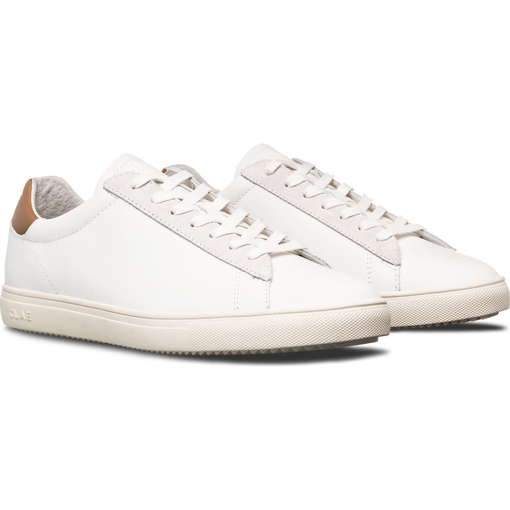 CLAE Bradley California Sneaker in White/Camelleather  product