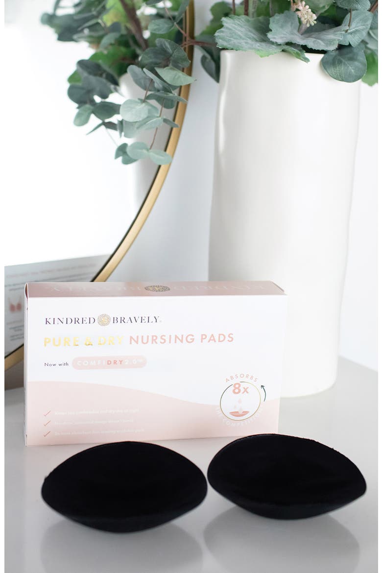 Ultra Absorbent 4-Pack Washable Breast Pads, Alternate, color, BLACK/ BEIGE