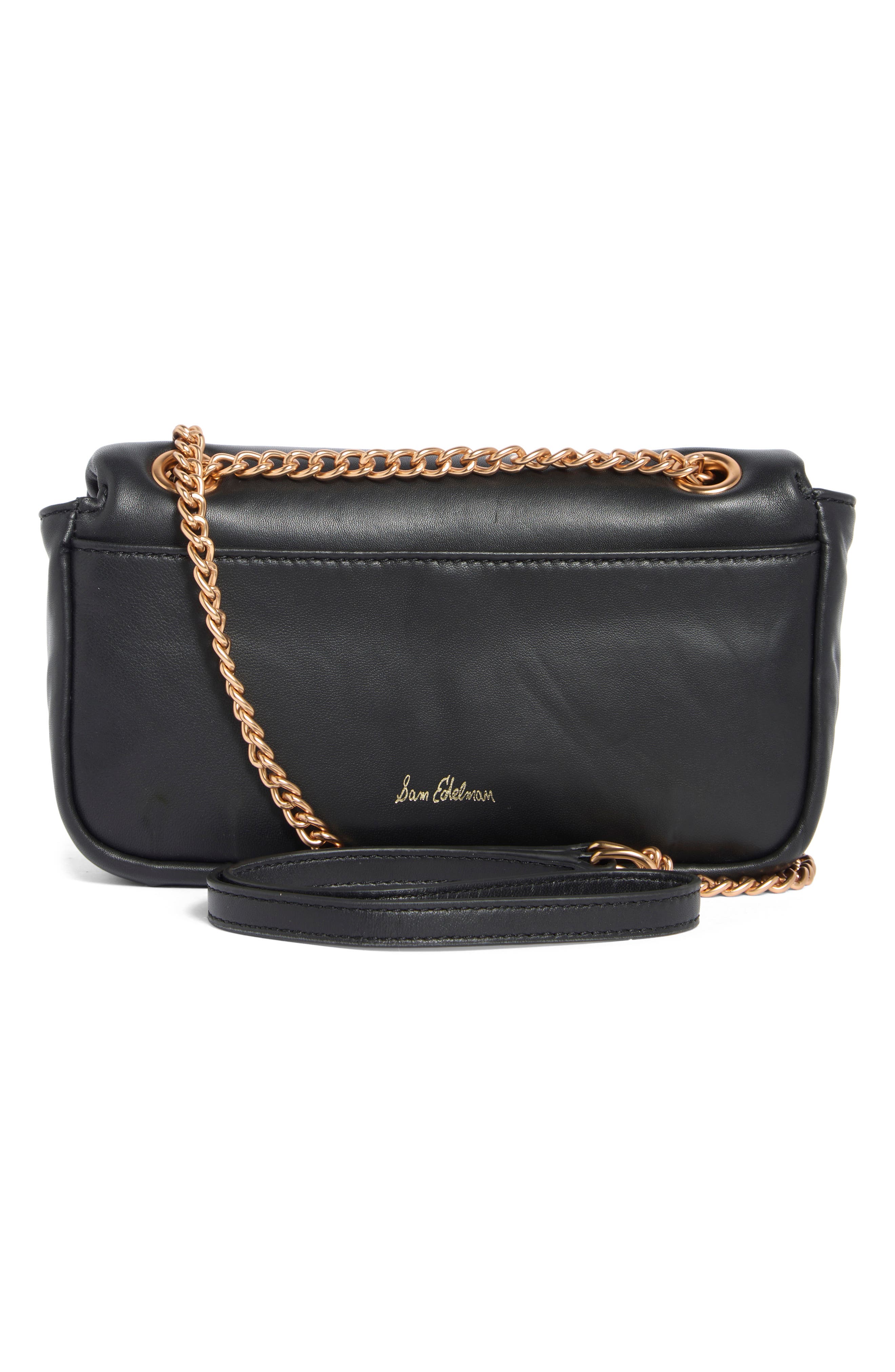 Kiara Convertible Leather Shoulder Bag, Alternate, color, BLACK