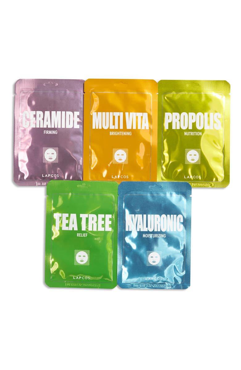 LAPCOS Derma Care 5-Pack Face Sheet Mask, Main, color,