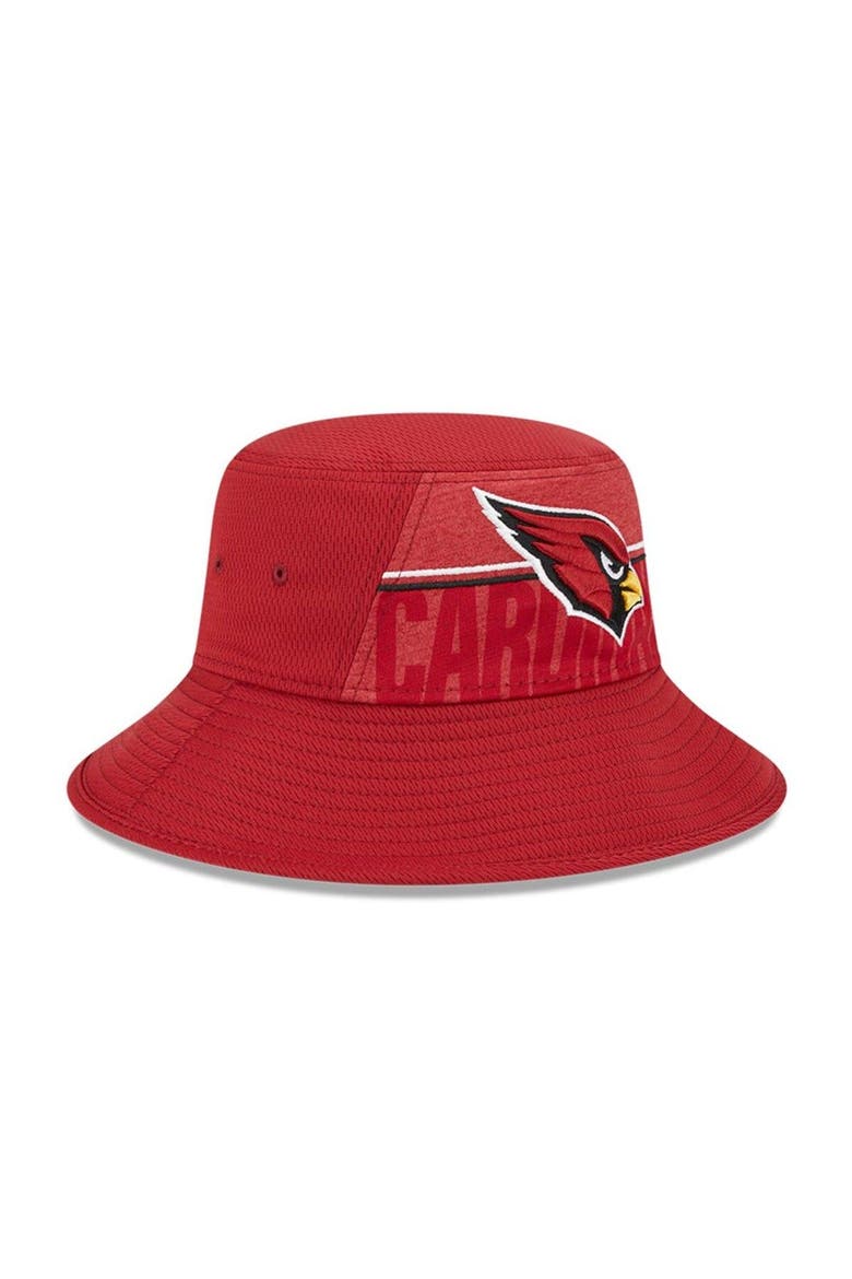 Men's New Era  Cardinal Arizona Cardinals 2023 NFL Training Camp Stretch Bucket Hat, Alternate, color, Cardinal
