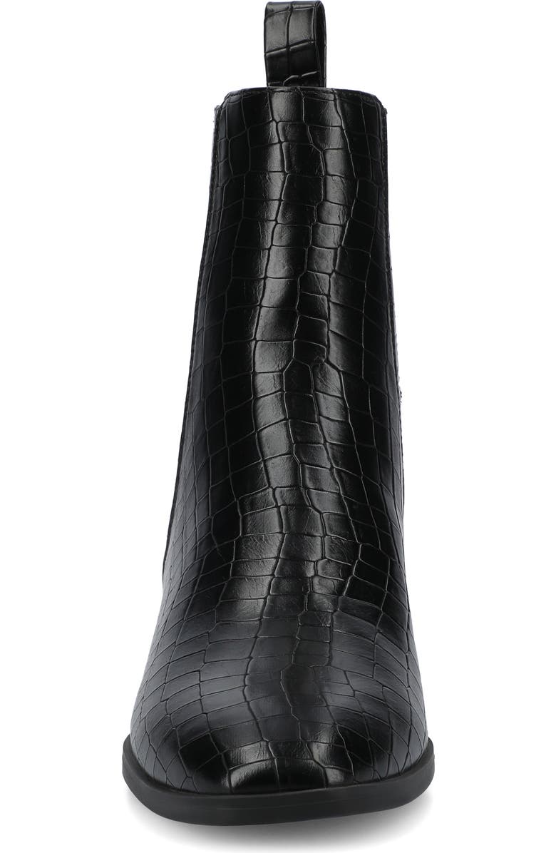 Journee Collection Wrenley Bootie, Alternate, color, Black Crocodile