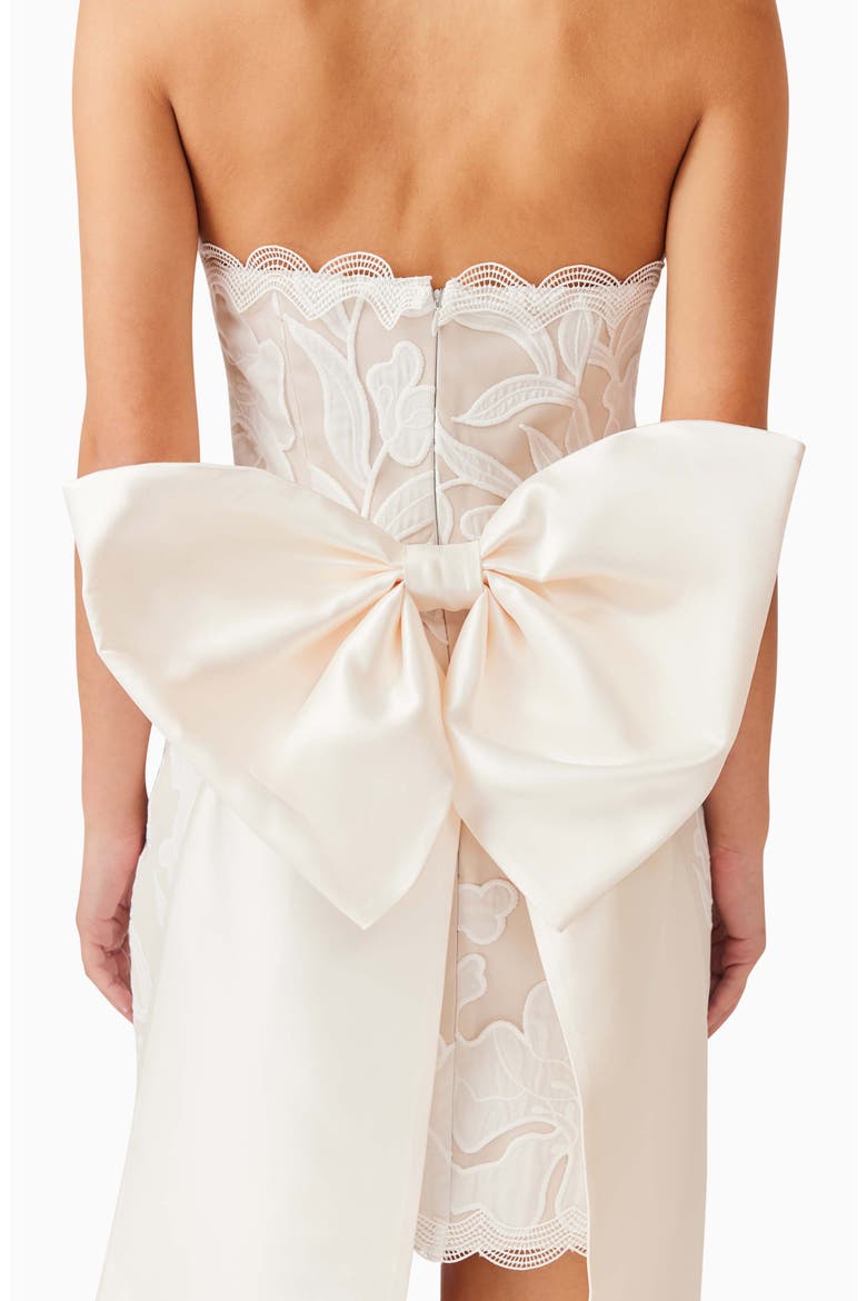 Florian Strapless Lace Cocktail Minidress, Alternate, color, IVORY