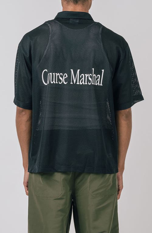 Students Course Marshal Mesh Zip Polo In Navy