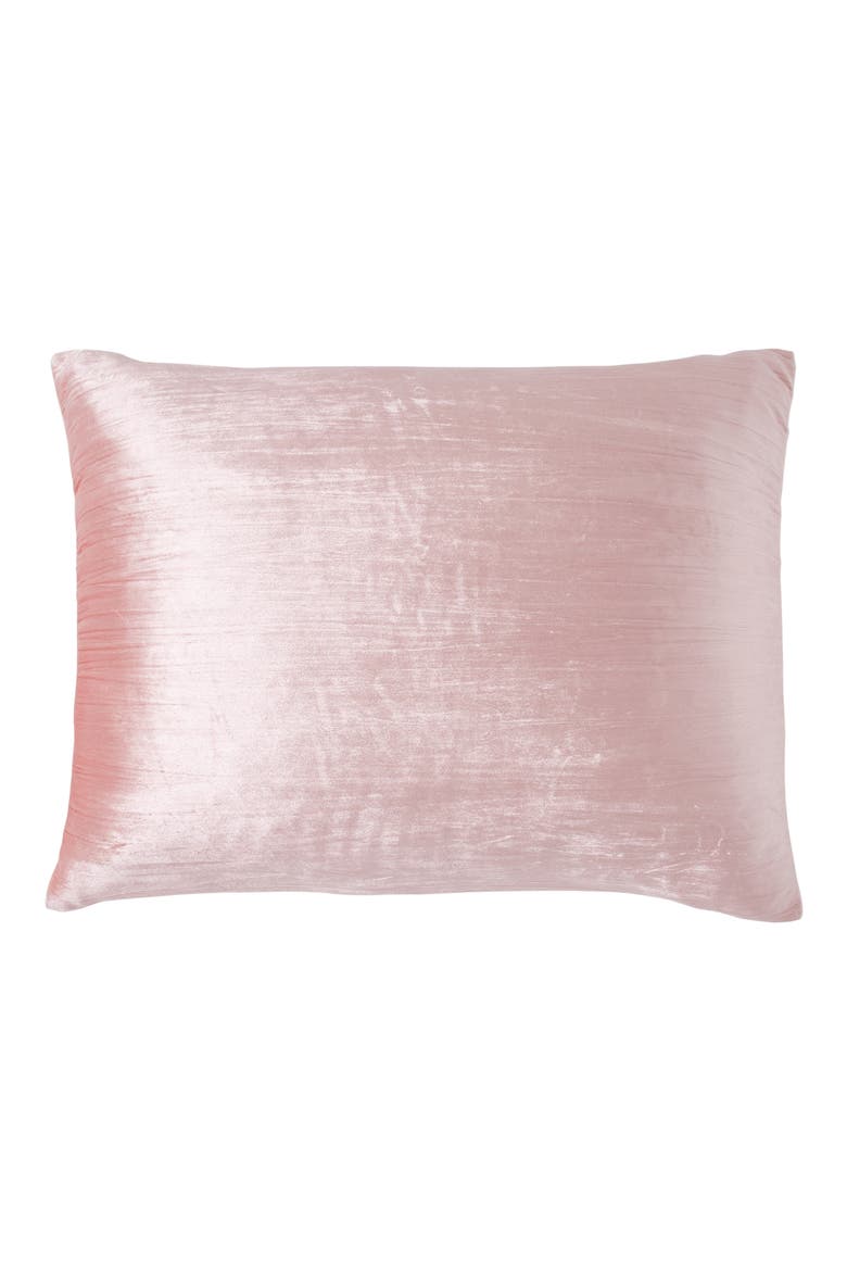 Crinkled Velvet Comforter & Sham Set, Alternate, color, BLUSH