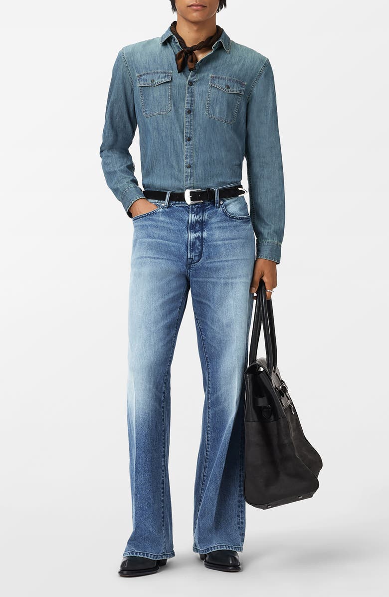 John Varvatos Silas Straight Leg Jeans, Alternate, color, Old Blue