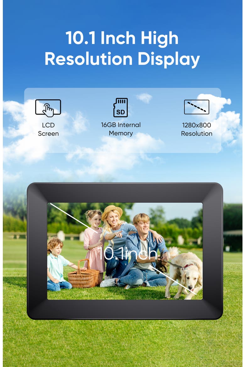 10.1" WiFi Digital Photo Frame, Alternate, color, Black