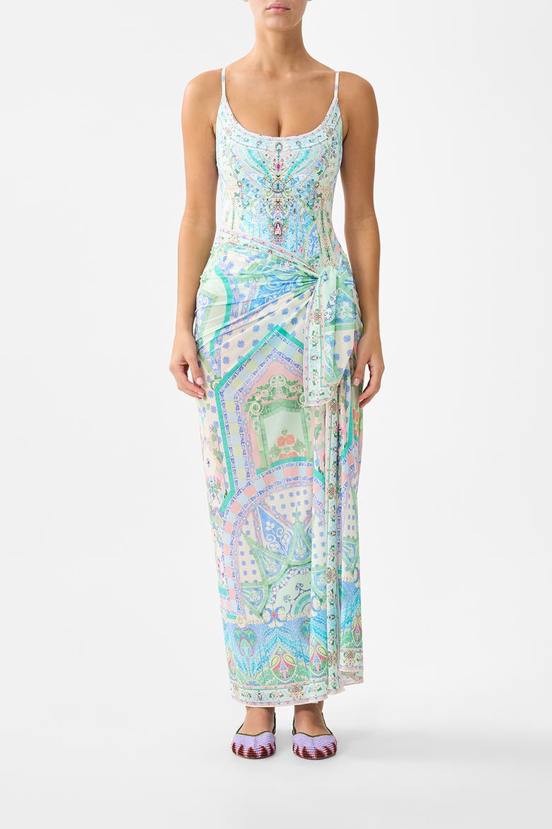Multi Wear Long Sarong, Main, color, Midsummer Mosaics