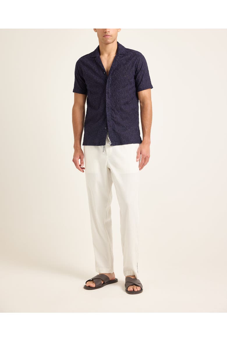 Maitan Broderie Relaxed-Fit Shirt, Main, color, Night Iris