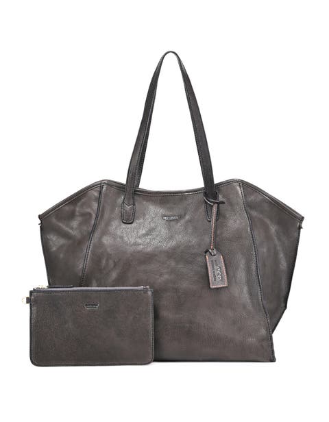 Iris Genuine Leather Soft Structured Carryall Tote