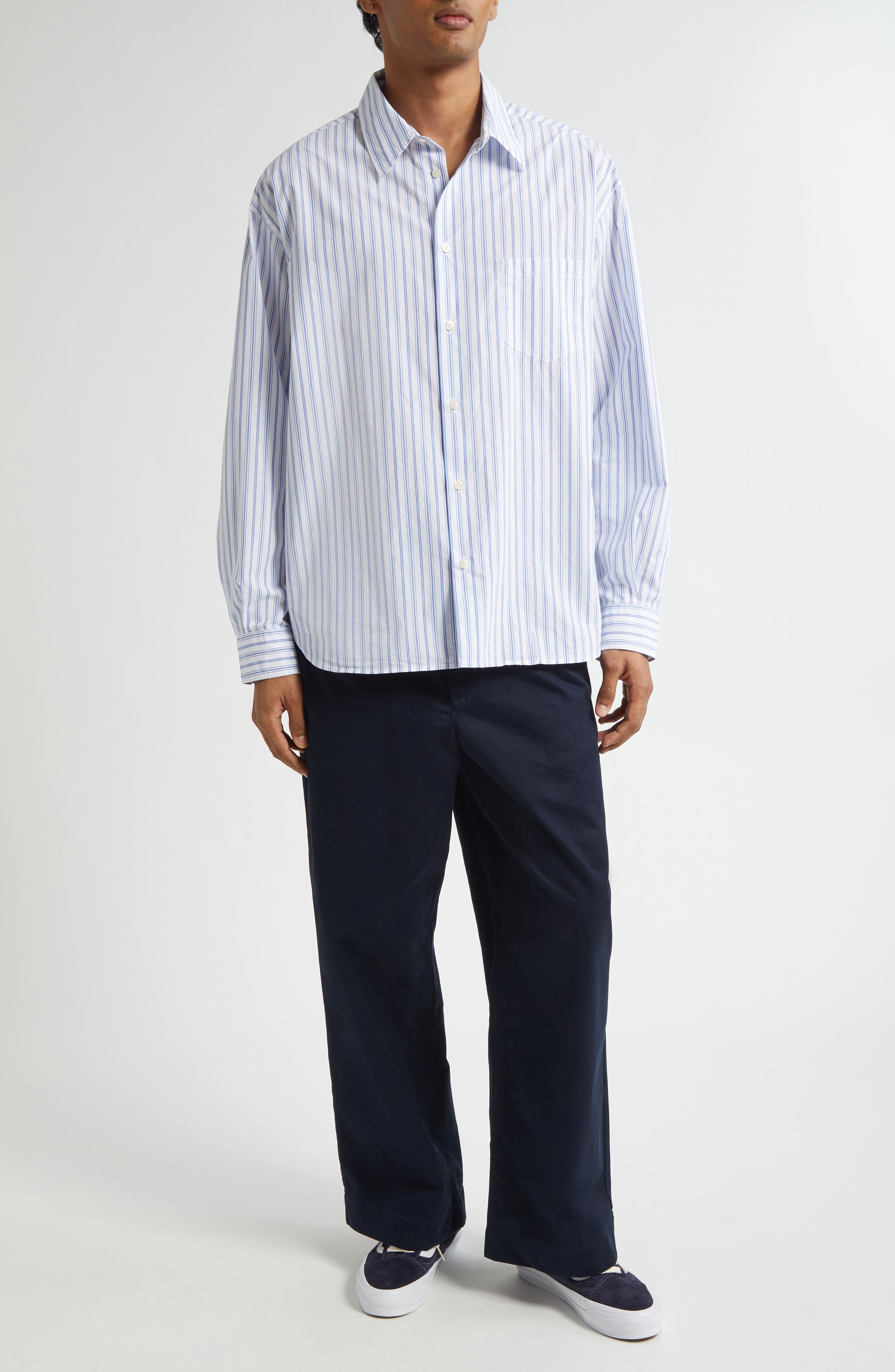 Oversize Cotton Poplin Button-Up Shirt - image 2