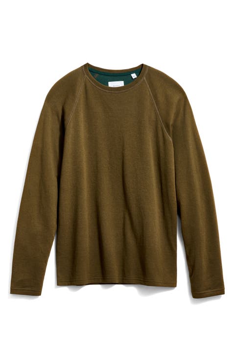 Long Sleeve Cotton & Modal Crewneck T-Shirt