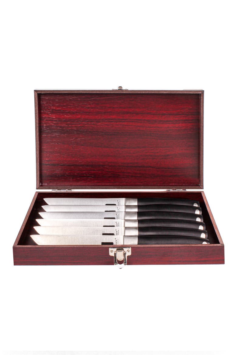 7-Piece Stainless Steel Steak Knife Set, Main, color, SILVER