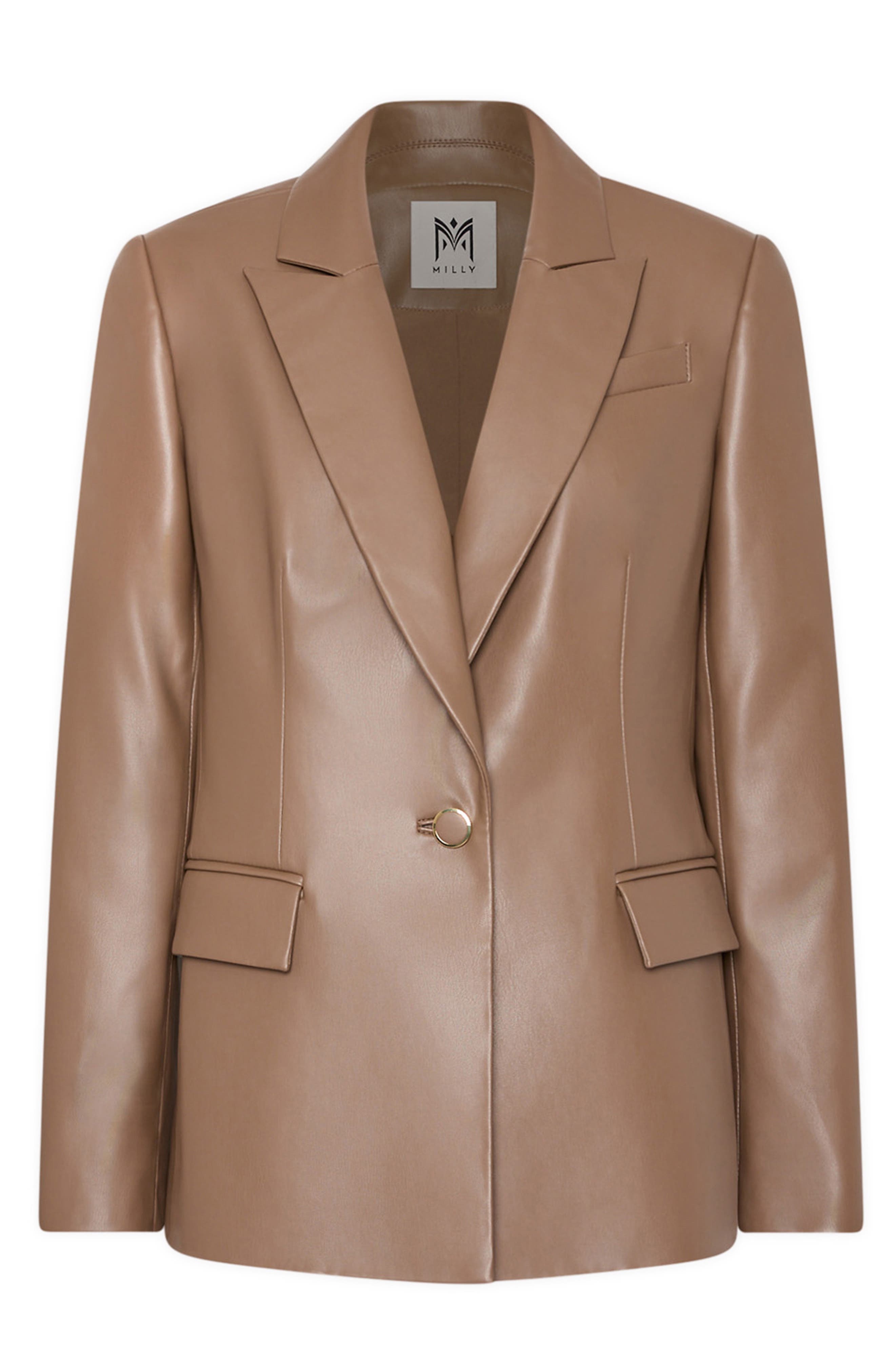 Alexa Faux Leather Blazer - image 2