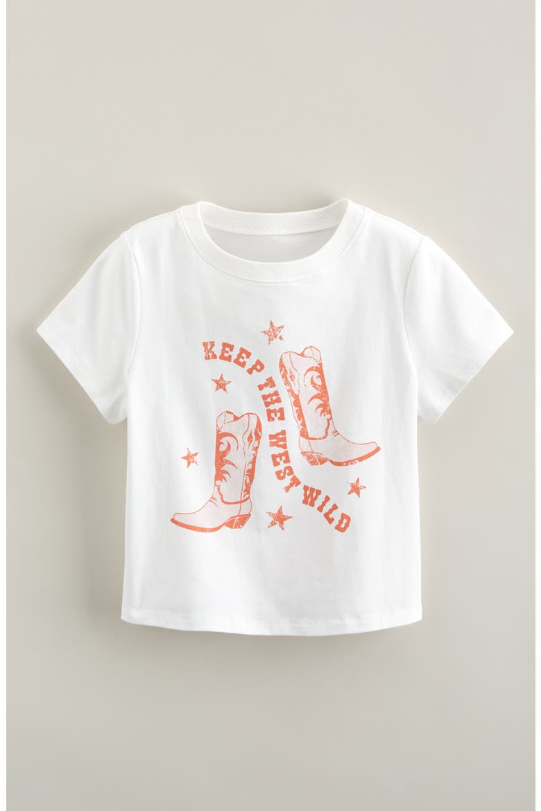 Kids' Graphic Baby Tee, Main, color, WHITE WILD WEST