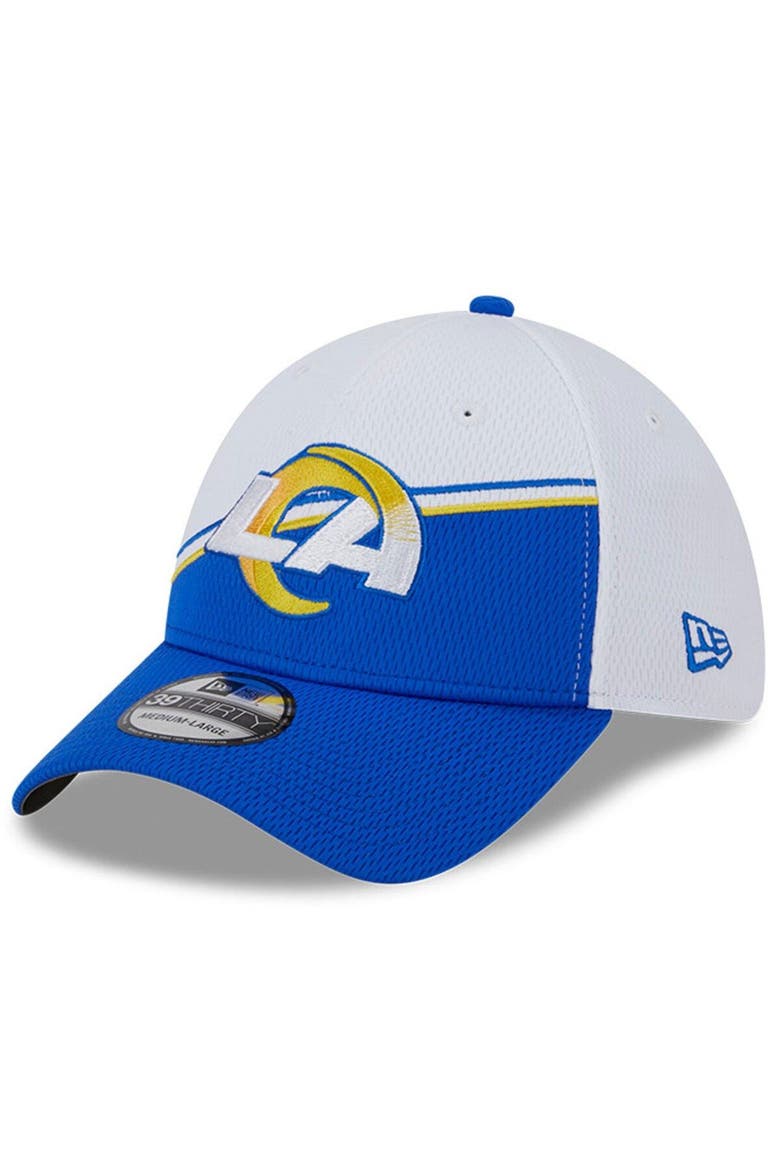 Men's New Era  White/Royal Los Angeles Rams 2023 Sideline 39THIRTY Flex Hat, Alternate, color, White