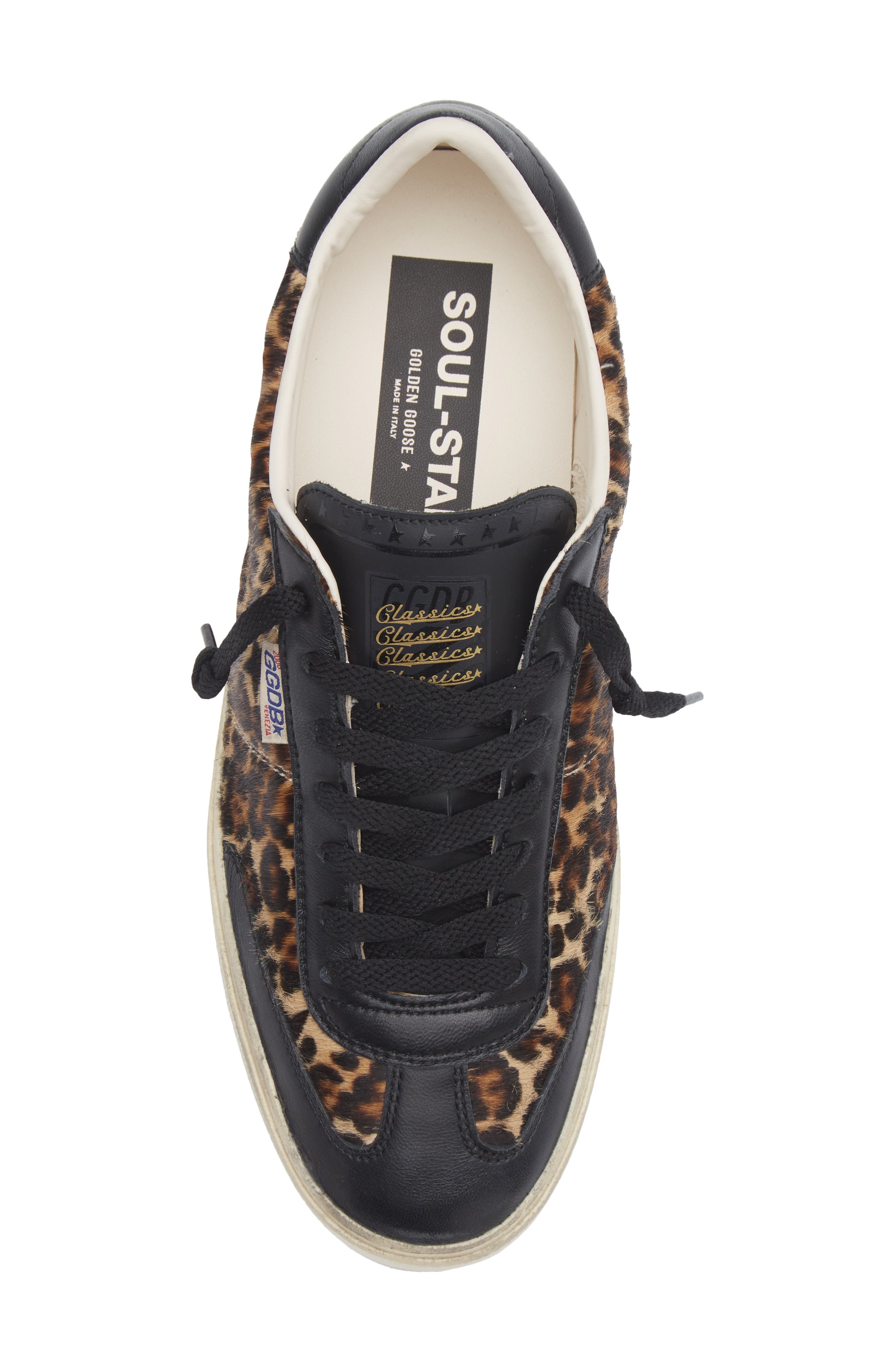 Golden Goose Soul Star Genuine Calf Hair Sneaker, Alternate, color, Beige Brown Black Leo/ Black